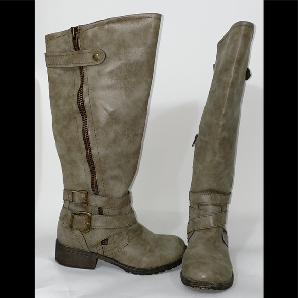 Madden Girl Shoes - Madden Girl Master Olive Brown KneeHigh Boots SZ 9